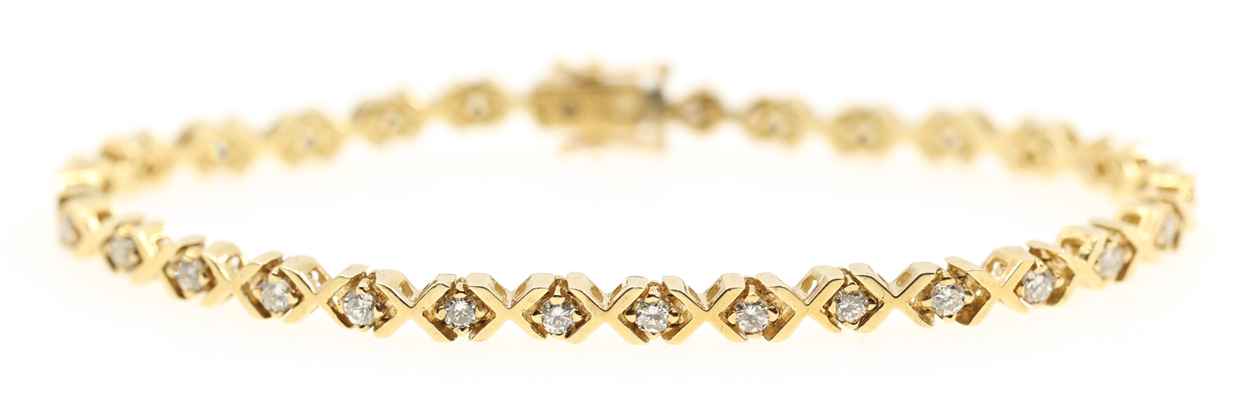 14K YELLOW GOLD 2.24 CTW DIAMOND TENNIS BRACELET