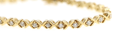 14K YELLOW GOLD 2.24 CTW DIAMOND TENNIS BRACELET