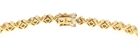 14K YELLOW GOLD 2.24 CTW DIAMOND TENNIS BRACELET