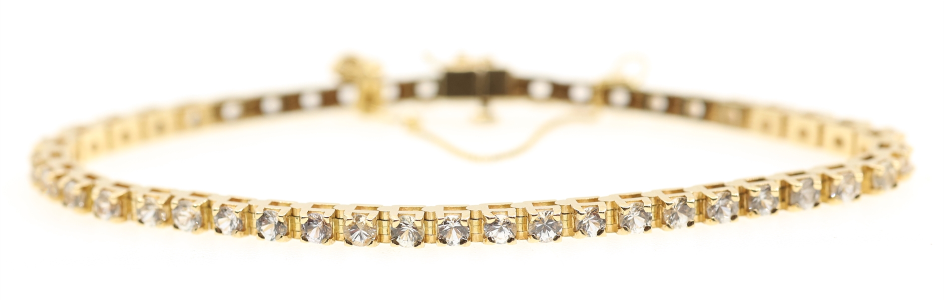 14K YELLOW GOLD 5.06 CTW DIAMOND TENNIS BRACELET
