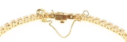 14K YELLOW GOLD 5.06 CTW DIAMOND TENNIS BRACELET