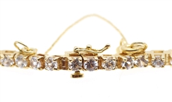 14K YELLOW GOLD 5.06 CTW DIAMOND TENNIS BRACELET