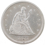 1875-S US SILVER SEATED LIBERTY 20C TWENTY CENT COIN