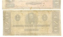 1864 CONFEDERATE OBSOLETE BANK NOTES - $1, $2, $5