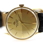 MEN'S MOVADO KINGMATIC 14K GOLD CASE WRISTWATCH