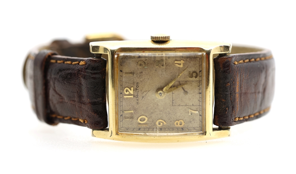 MENS HAMILTON WATCH CO AUTOMATIC GOLD FILLED WRISTWATCH