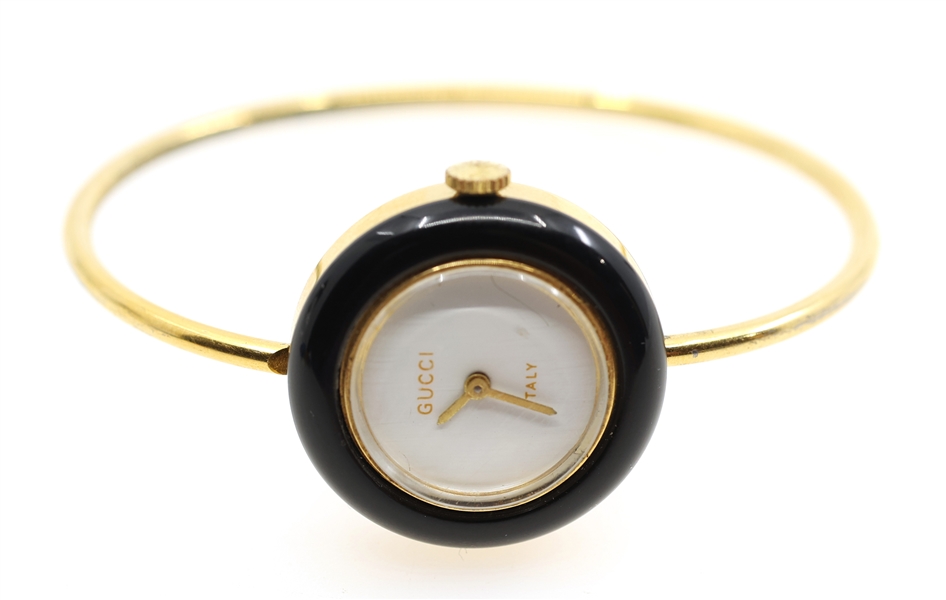 GUCCI BEZEL BANGLE WATCH 