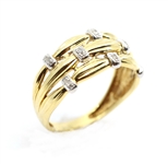 18K YELLOW GOLD DIAMOND FASHION BAND