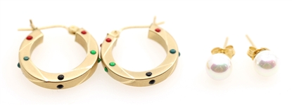 14K YELLOW GOLD FASHION EARRINGS