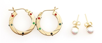 14K YELLOW GOLD FASHION EARRINGS