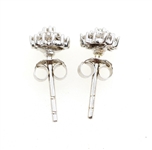 14K WHITE GOLD 0.16 CTW DIAMOND CLUSTER STUD EARRINGS