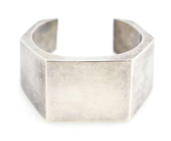 STERLING SILVER GEOMETRIC FASHION CUFF BRACELET