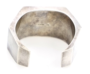 STERLING SILVER GEOMETRIC FASHION CUFF BRACELET