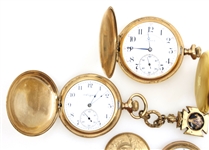 GOLD FILLED CASE POCKET WATCHES - FOR PARTS OR REPAIR