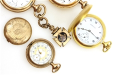 GOLD FILLED CASE POCKET WATCHES - FOR PARTS OR REPAIR