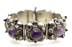 STERLING SILVER AMETHYST FASHION BRACELET