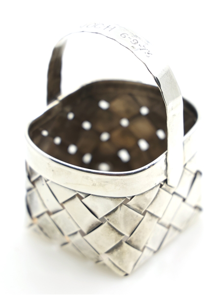 STERLING SILVER CARTIER MINIATURE BASKET 