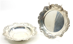 STERLING GORHAM CHANTILLY TIDBIT TRAY & BON BON BOWL