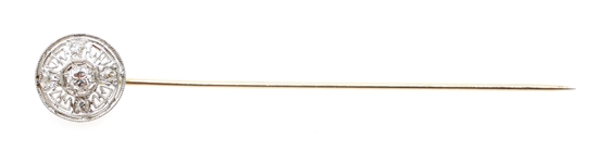 14K WHITE GOLD 0.27 CTW DIAMOND PIN