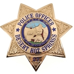 DESERT HOT SPRINGS CA OBSOLETE POLICE OFFICER BADGE