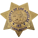 LOS ANGELES COUNTY, CA PATROL OFFICER BADGE NO. 183