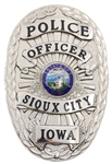 OBSOLETE SIOUX CITY IOWA POLICE OFFICER BADGE