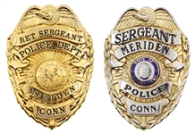 OBSOLETE MERIDEN CONNECTICUT POLICE BADGES 