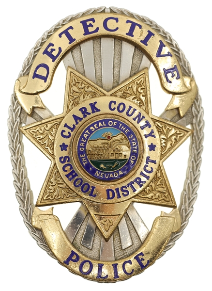 CLARK COUNTY NV SCHOOL DISTRICT POLICE DETECTIVE BADGE