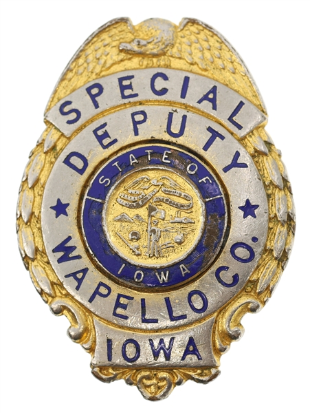 OBSOLETE WAPELLO COUNTY IOWA SPECIAL DEPUTY BADGE 