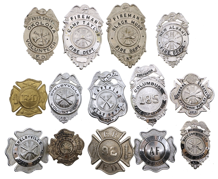 OBSOLETE FIRE RESCUE DEPARTMENT VOLUNTEER BADGES