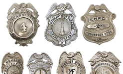OBSOLETE FIRE DEPARTMENT BADGES