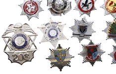 OBSOLETE US & INT'L POLICE FIRE BRIGADE DEPT. BADGES