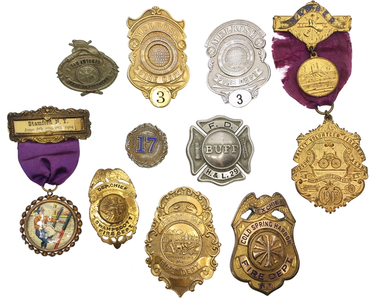 EARLY 20th C. FIRE DEPARTMENT BADGES