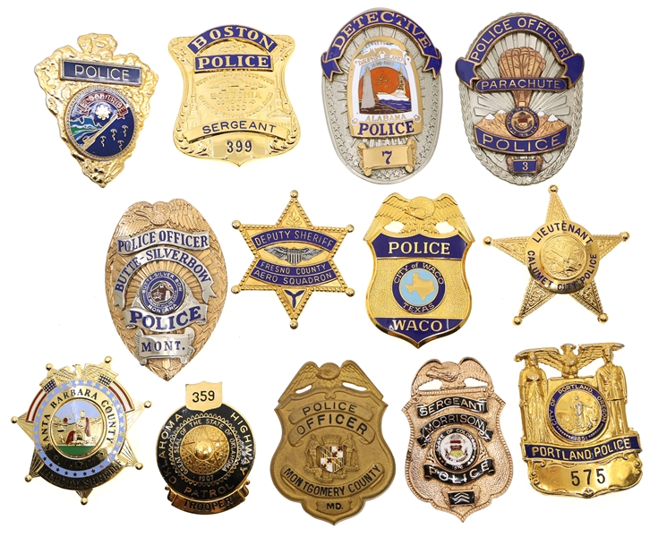 OBSOLETE LAW ENFORCEMENT POLICE DETECTIVE BADGES