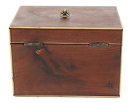 WOODEN CASE METAL LINED TEA CADDY