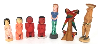 AMAZON INDIGENOUS CARVED WOOD STATUES