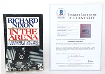 RICHARD NIXON IN THE ARENA MEMOIR SIGNED BOOK