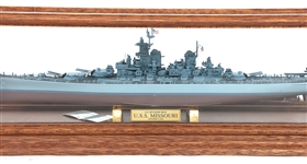 FRANKLIN MINT USS MISSOURI BB-63 BATTLESHIP MODEL 1:550