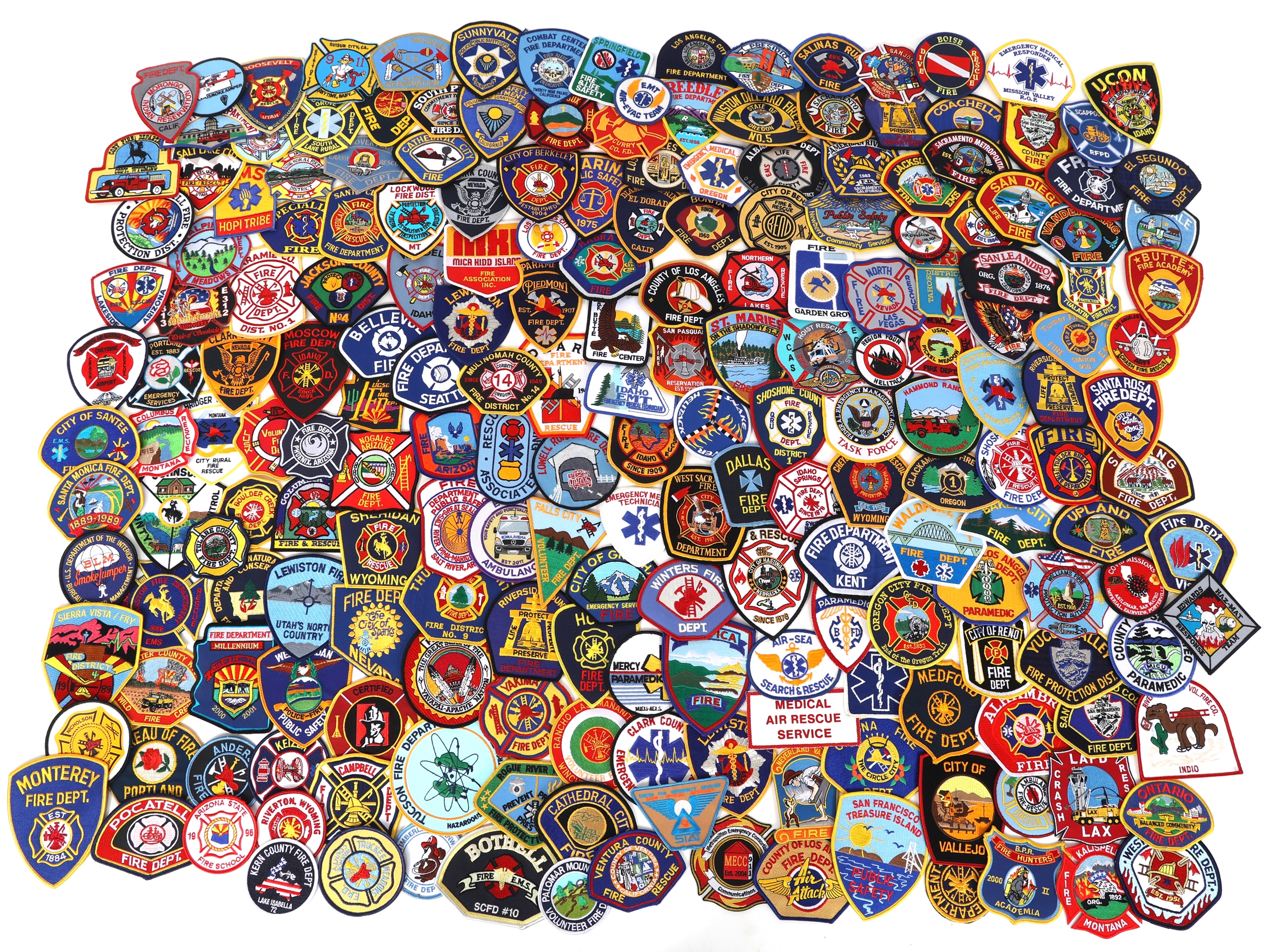 Fire Rescue Patch Collection Lot Detail - FIRE DEPARTMENT RESCUE EMERGENCY PATCHES