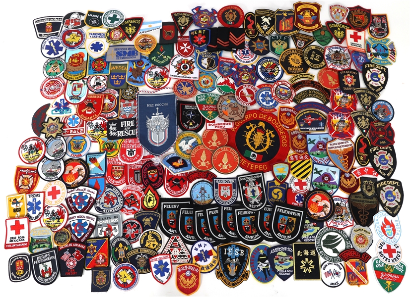 INTL FIRE DEPARTMENT PATCHES EUROPE ASIA AFRICA & MORE