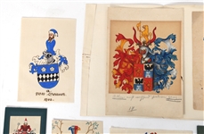 FAMILY CREST HERALDIC ART PAINTINGS