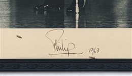 1963 QUEEN ELIZABETH II & PRINCE PHILIP SIGNED PRINTS