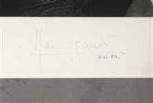 1989 PRINCESS MARGARET SIGNED PHOTOGRAPH
