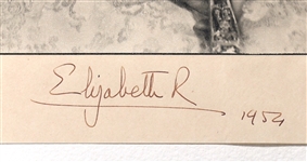 1954 QUEEN ELIZABETH II SIGNED PORTRAIT PHOTOGRAPH
