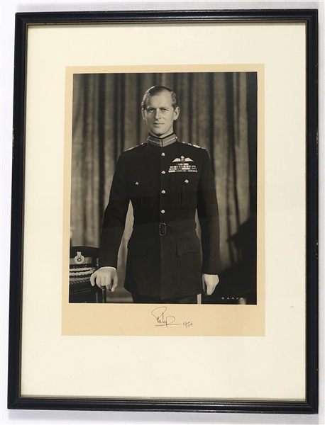1954 PRINCE PHILIP SIGNED PHOTOGRAPH BY BARON STUDIOS