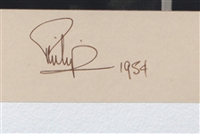 1954 PRINCE PHILIP SIGNED PHOTOGRAPH BY BARON STUDIOS