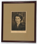 1950 QUEEN ELIZABETH II SIGNED BARON PHOTO PRINT