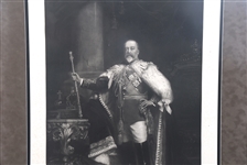 ROYAL CORONATION EDWARD VII SIGNED GEORGE VII ENGRAVING