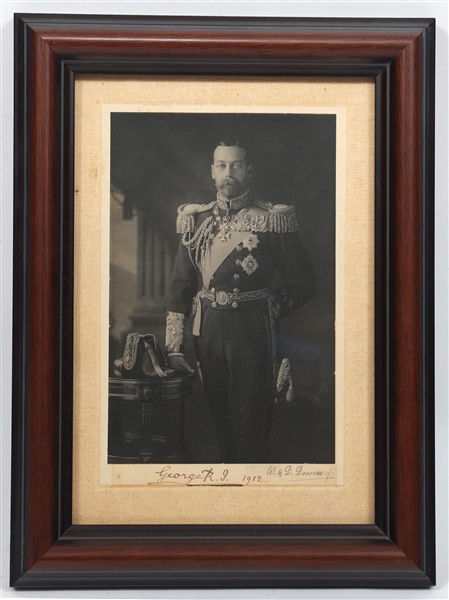1912 KING GEORGE V W&D DOWNEY STUDIO SIGNED PHOTO