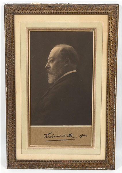 1903 KING EDWARD VII SIGNED ADOLF DE MEYER PHOTO PRINT